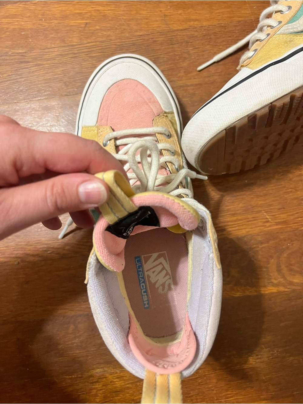 Vans Multi-Color Pastel High-Top Sneakers - Picture 6 of 6